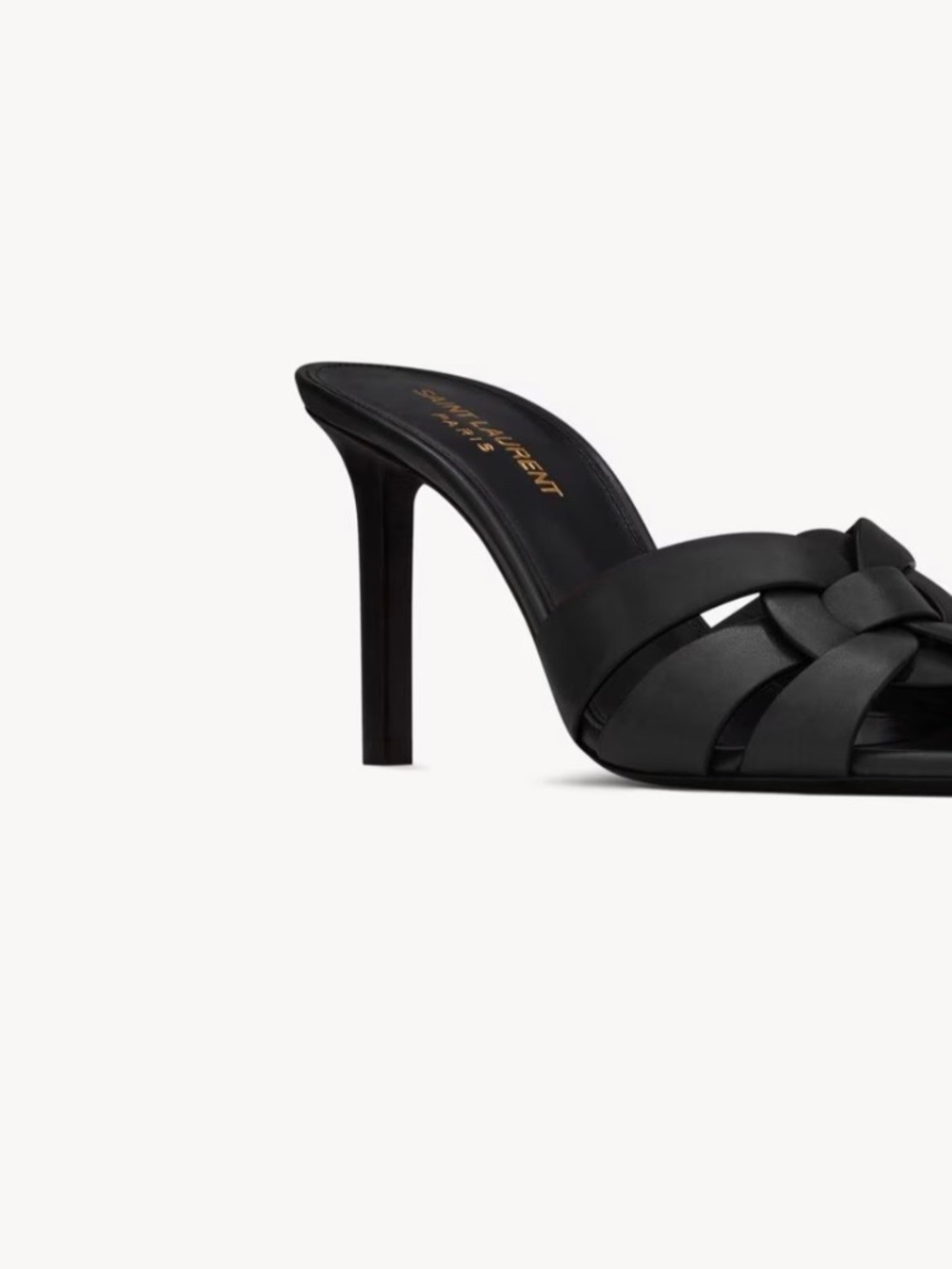 YSL Saint Laurent Smooth Black Tribute Mules Size: 39 - US 8.5/9 - Picture 2 of 7